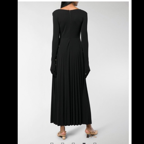 A.W.A.K.E black gloved maxi dress NWOT - Picture 3 of 4